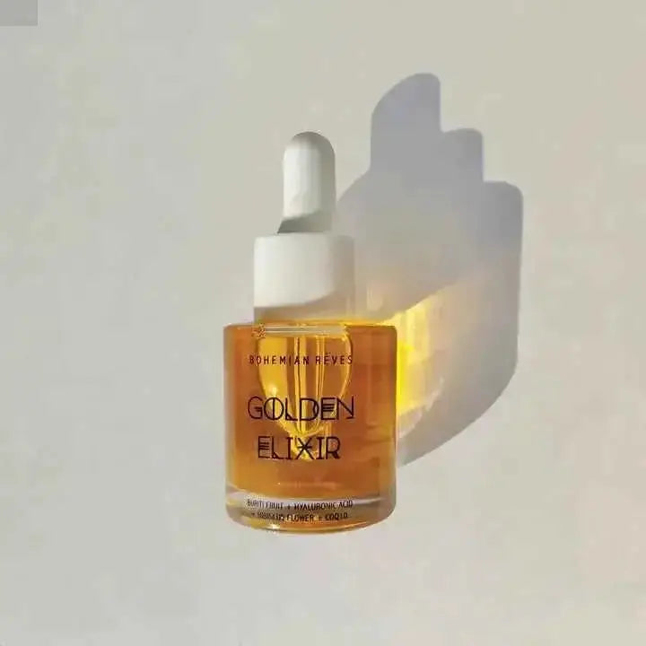 Bohemian Reves Radiance Serum - Luxurious Golden Elixir for Skin Radiance