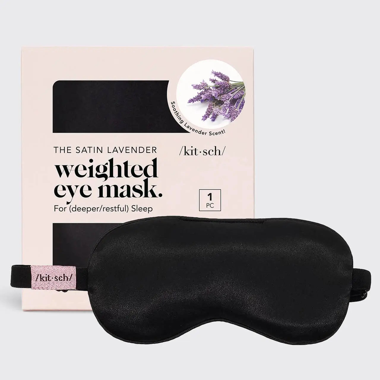 The Lavender Weighted Satin Eye Mask KITSCH