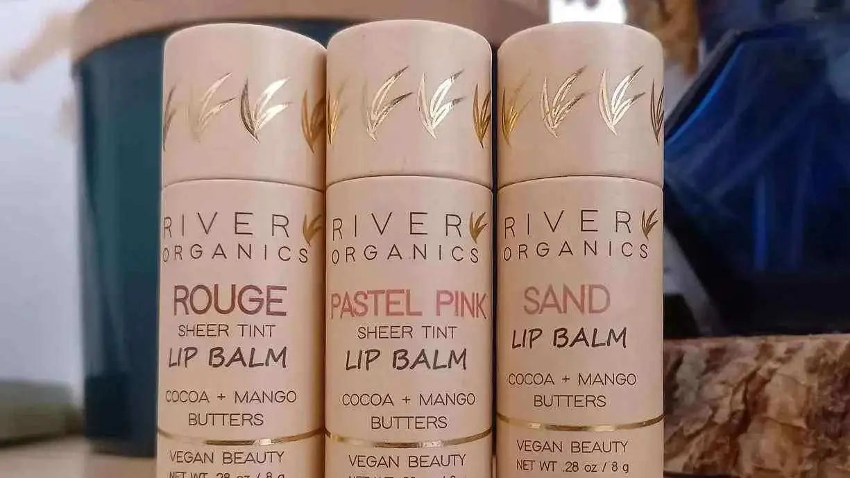 River Organics Tinted Lip Balm - Cruelty Free Blush for Natural Radiance