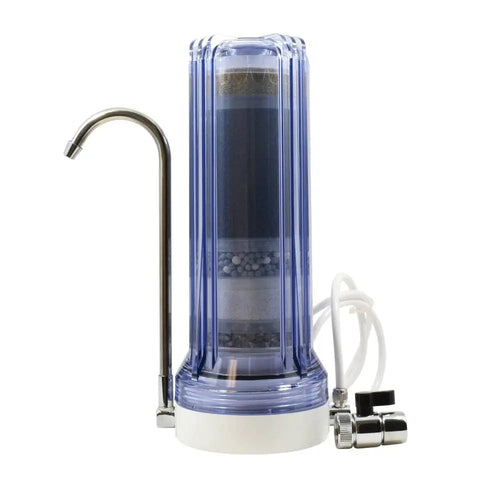10-Stage Anti-Oxidizing Alkaline Mineral Countertop Filter: Clear 