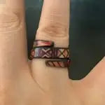 Hand-painted Geometric Spiral Ring Ten Thousand Villages