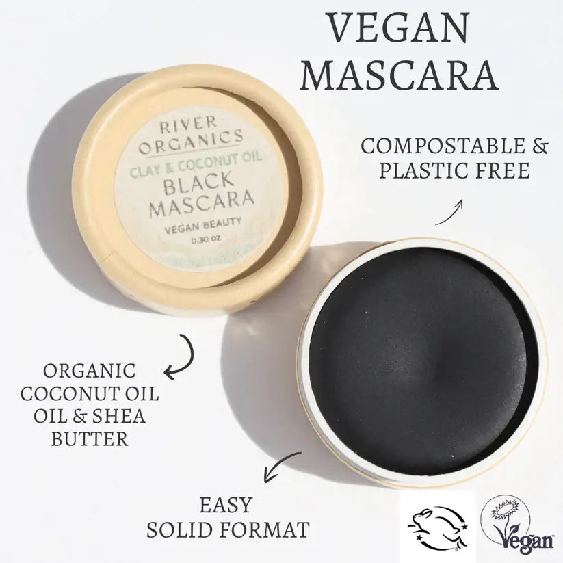 River Organics Zero Waste Mascara - Eco-Friendly, Cruelty Free Blush Alternative  